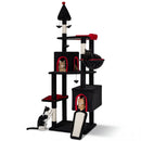 75 Inch Gothic Cat Tree with 2 Condos and Top Perch for Large Cats 20+ LBS