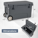 75 Quart Portable Hard Cooler with 6-Day Ice Retention and Wheels