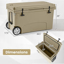 75 Quart Portable Hard Cooler with 6-Day Ice Retention and Wheels