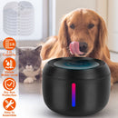 2.5L 84.54OZ Pet Water Fountain Smart Pet Drinking Fountain with LED Light 7 Pack Replaceable Filters Water Level Quiet Pump Dry-Run Protection Cat Do