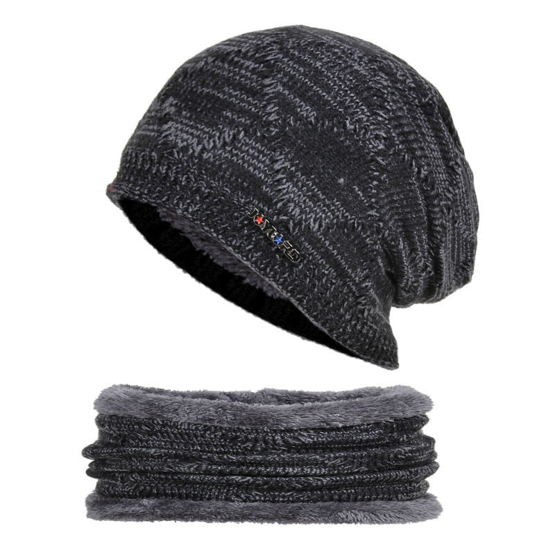 Biking Men's Two-piece Woolen Hat with Ear Protection