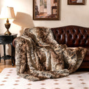760GSM Soft Plush Fuzzy Luxury Faux Raccoon Fur Blanket for Sofa-M