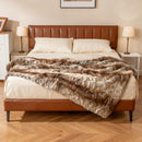 760GSM Soft Plush Fuzzy Luxury Faux Raccoon Fur Blanket for Sofa-M