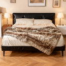 760GSM Soft Plush Fuzzy Luxury Faux Raccoon Fur Blanket for Sofa-M