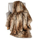 760GSM Soft Plush Fuzzy Luxury Faux Raccoon Fur Blanket for Sofa-M
