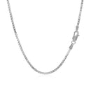 14k White Gold Classic Box Chain 1.4mm