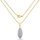 14K Yellow Gold Plated 1.56 Carat Genuine Tanzanite .925 Sterling Silver Pendant