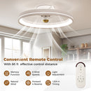 19 Inch Ceiling Fan Low Profile Flush Mount Fan with 3000-6500K Dimmable LED-White