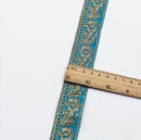 Ethnic Chiffon Collar Trim - Gold Embroidery, 10 Colors
