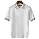 Men's Ice Silk Short Sleeve Lapel Polo Sweater