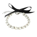 Striped Fashion Pearl Necklace Pet Collar