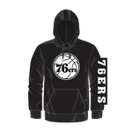 Philadelphia 76ers Black & White Put Me In Coach Hooded Sweatshirt
