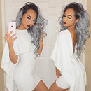 Grey Black Ombre Wavy Lace Wig