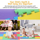 16Pcs Kids Puzzle Exercise Play Mat Interlocking Non-Toxic EVA Floor Mat Multi-Color Anti-Skid Playmat for Infants Baby Toddlers