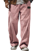Pocket-embroidered Black-label Loose Straight-leg Casual Pants