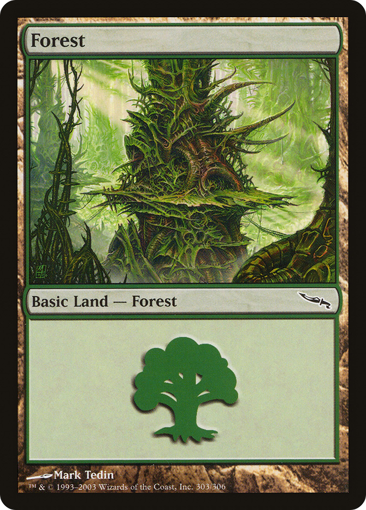 Forest (MRD-303) - Mirrodin Foil