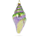 Sea Snail with Colorful Beads Blown Glass Christmas Ornament