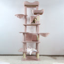 68in Multi-Level Cat Tree Tower with Hammocks & Scratching Posts