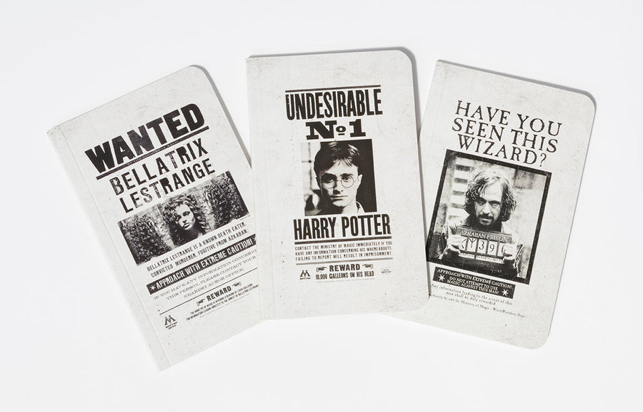 Harry Potter: Wanted Posters Pocket Notebook Collection (Set of 3)