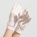 Sunscreen For Women Summer Ice-Feel Two-Finger Cut UV-Protective Thin Gloves