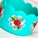 Tiffany Floral Scallop Tumbler Boot -fits 20-40oz