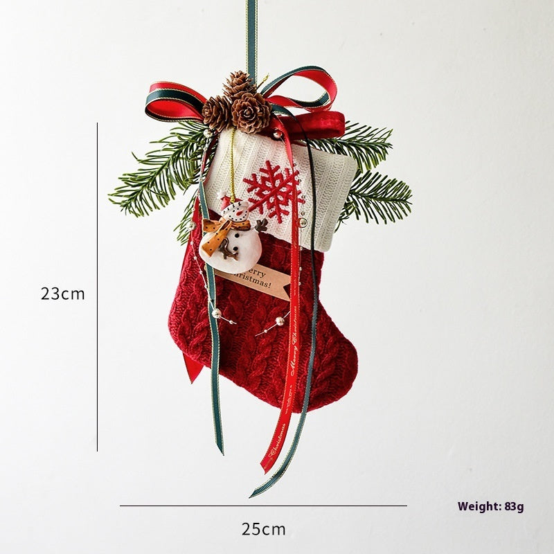 Knitted Christmas Stockings, Decoration, Scene Layout