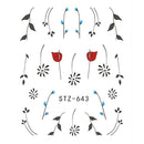 Butterfly Flower Water Transfer Decal Nail Sticker