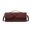 Womens Woven Soft Leather Shoulder Crossbody Bag