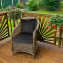 Outdoor Seat Cushion Set Waterproof Patio Furniture Cushion and Back Pillow Fade Resistant Deep SeatÊSet Chair Pad with Removable Cover for Chair Sofa