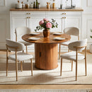 Upholstered Dining Chairs Set of 2 with Curved Back