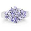 1.61 Carat Genuine Tanzanite .925 Sterling Silver Ring