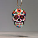 Sugar Skull Skeleton Charm - Tumbler Handle Charm