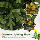 5 Feet Artificial Xmas Tree Hinged with 11 Lighting Modes and Remote Control