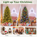 5 Feet Artificial Xmas Tree Hinged with 11 Lighting Modes and Remote Control