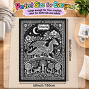 Dragon Doodle Reversible Oxford Fabric And Flannel Blanket