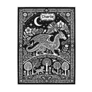 Dragon Doodle Reversible Oxford Fabric And Flannel Blanket