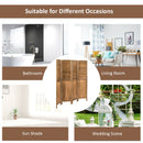 5.6 Ft Tall 4 Panel Folding Privacy Room Divider