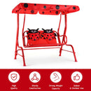 Kids Patio Swing with Canopy - 2 Person Outdoor Bench