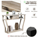 Curved Frame Modern Console Table with Storage Drawer for Entryway