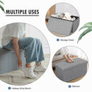30 Inch Folding Storage Ottoman with Lift Top