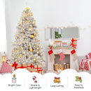 7.5 Ft Hinged Unlit Artificial Silver Tinsel Christmas Tree