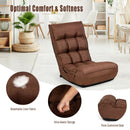 4-Position Adjustable Floor Chair Folding Lazy Sofa