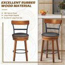 30.5 Inch 360-Degree Swivel Stools with Leather Padded Seat