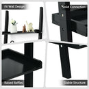 5-Tier Wall-leaning Ladder Shelf Display Rack for Plants and Books