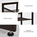 2/3/4 Tiers Flat and Slant Metal Shoe Rack for Entryway Hallway-2-Tier