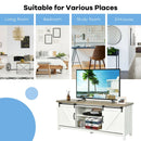 TV Stand Media Center Console Cabinet with Sliding Barn Door