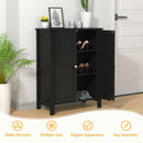 2-Door Bathroom Floor Storage Cabinet Space Saver Organizer