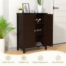 2-Door Bathroom Floor Storage Cabinet Space Saver Organizer