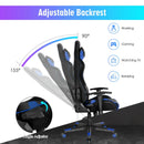 Adjustable Swivel Gaming Chair with LED Lights and Remote