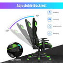 Adjustable Swivel Gaming Chair with LED Lights and Remote